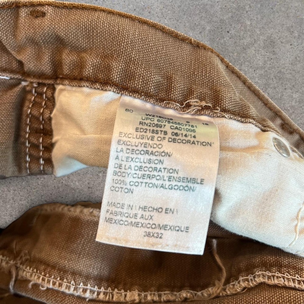 Dickies Brown Duck Canvas Carpenter Workwear Pants Baggy Utility Skater 38x32 - Picture 5 of 6